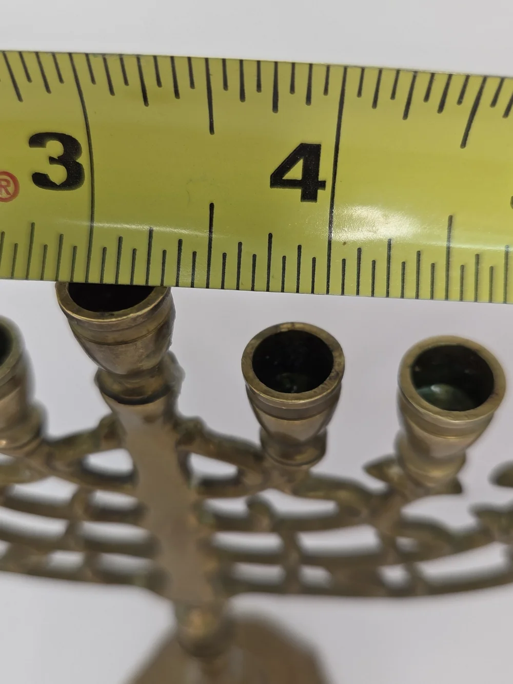 Vintage Brass Menorah Candelabra - Gold Finish